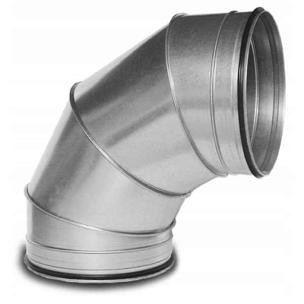Koleno Spiro 280 90° s těsněním pozink Z275 ventilační Walter