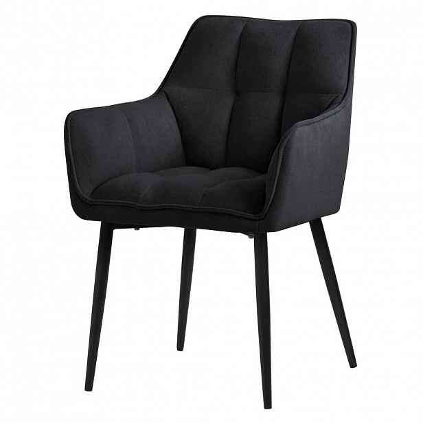 ML-DESIGN JÍDELNÍ ŽIDLE černá froté