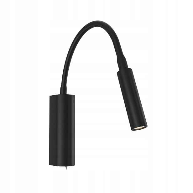 Nástěnná lampa nástěnná černá Led s nastavitelným vypínačem Nuto