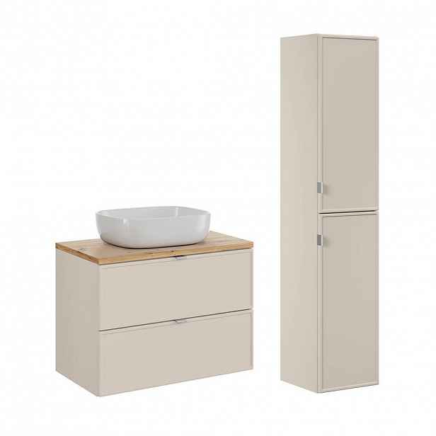 Petits-meubles KOUPELNOVÝ NÁBYTEK 80.6cm Alba 2er-Set Kašmír