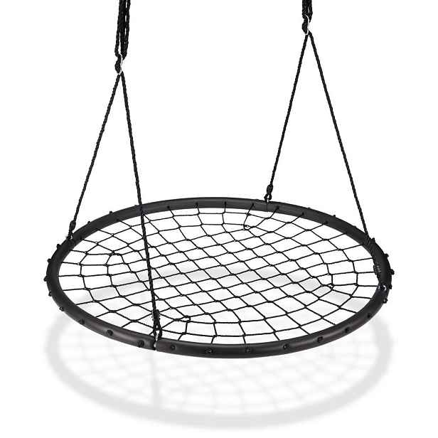 Relaxdays HOUPAČKA černá hnízdová se sítí 120 cm