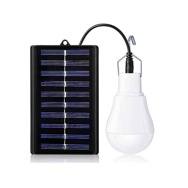 TEMU Dobíjecí solární kempingová světla pro venkovní použití, přenosná LED žárovka, s oddělenými solárními panely, solární světla do kabiny se