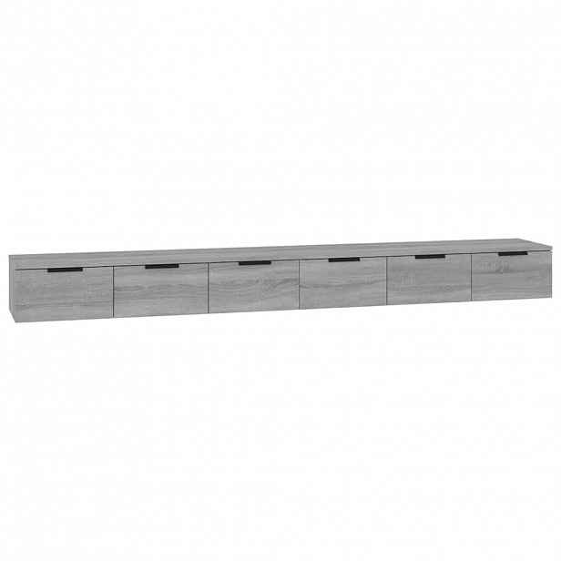 vidaXL Nástěnné skříňky 2 ks šedé sonoma 102x30x20 cm kompozitní dřevo