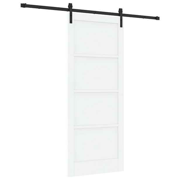 vidaXL Posuvné dveře 86 x 211 cm Kompozitní dřevo Bílá a černá