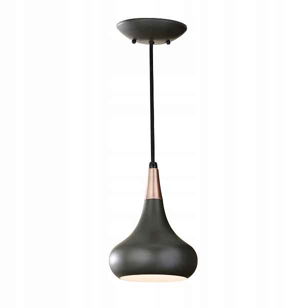 Závěsná lampa tmavě hnědá retro do obývacího pokoje nad stůl kulatá 18 cm Feiss