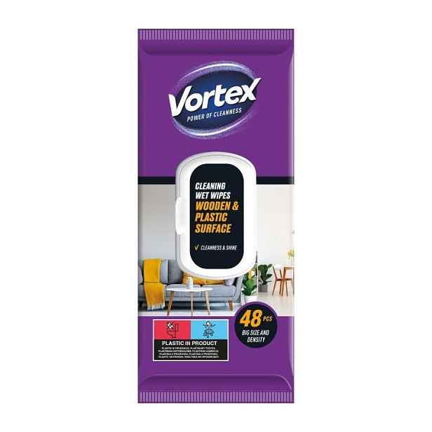 ALUFIX - Čistící ubrousky na dřevo a nábytek 48ks Vortex