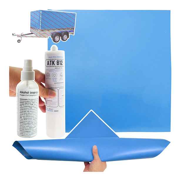 Oprava plachty 50x50 cm polymerové lepidlo 400 g odmašťovač Pvc