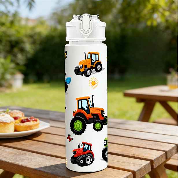 TEMU 1 ks, 750 ml (26Oz) láhev na vodu, kresleným traktorem ve 4 barvách, ideální na . Tento přenosný sportovní pohár je opakovaně použitelný a