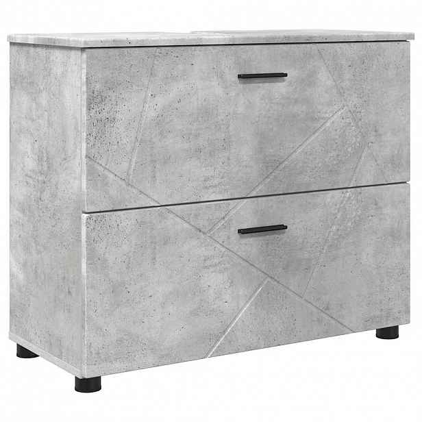 vidaXL Koupelnová skříň Betonově šedá 76,5 x 35 x 64 cm