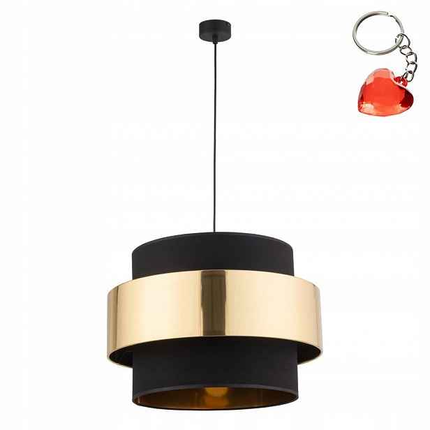 Závěsná Stropní Svítidlo Převis Černý Kov E27 50 cm Moderní Tk Lighting