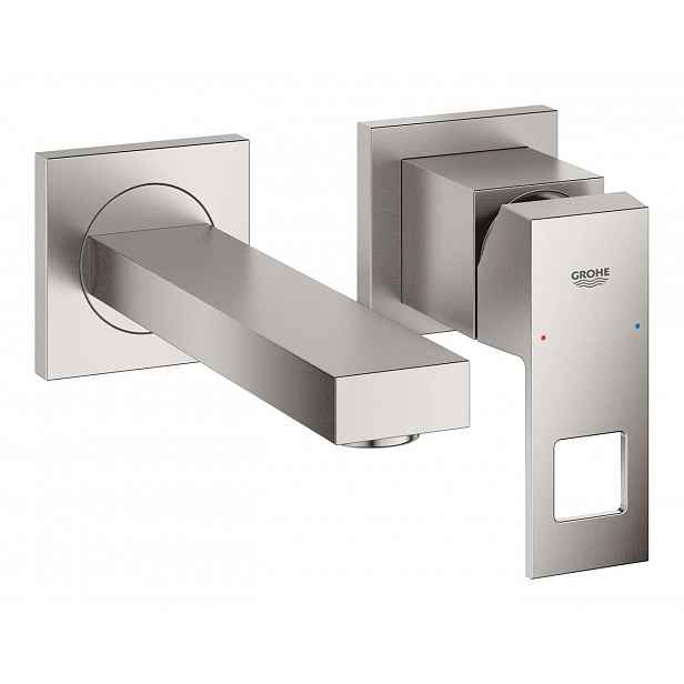 Grohe Eurocube - Umyvadlová baterie pod omítku, 2-otvorová instalace, supersteel 19895DC0