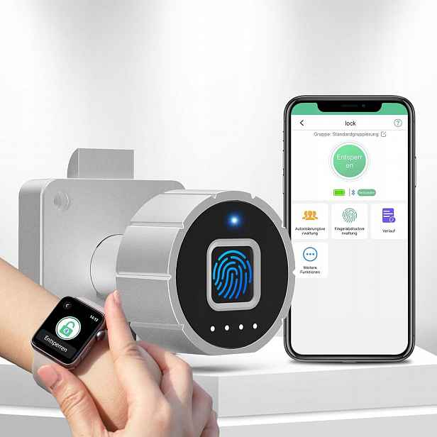 Zámek pro nábytkové skříně s aplikací Bluetooth na otisk prstu