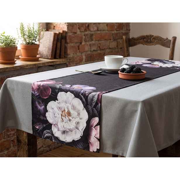 Ubrus - běhoun na stůl LUCIA černá 40x140 cm Mybesthome