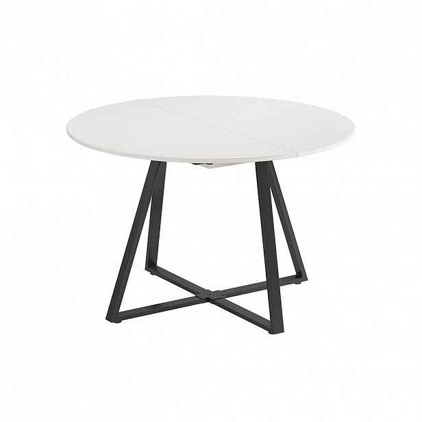 Vicco JÍDELNÍ STŮL Loyd, Bílá/Černá, 120-160 x 120 cm rozšiřitelný