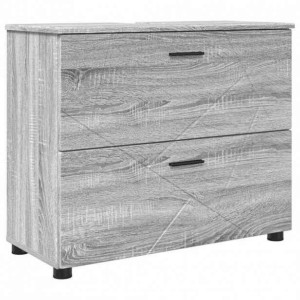vidaXL Koupelnová skříň Šedá Sonoma 76,5 x 35 x 64 cm