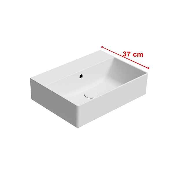 GSI KUBE X keramické umyvadlo 50x37cm, bez otvoru, bílá mat