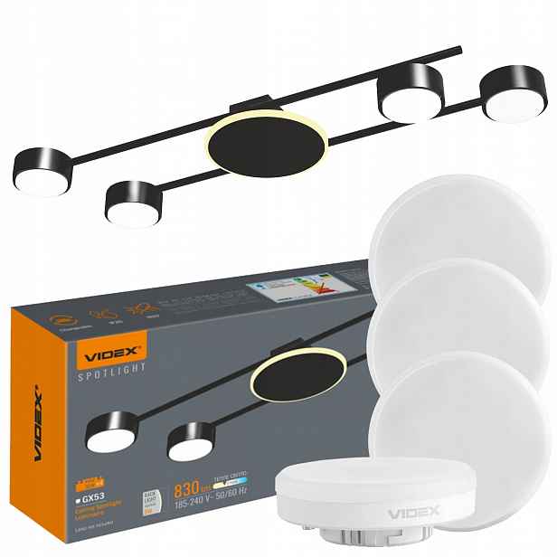 Stropní svítidlo 4x GX53 s podsvícením Led žárovka GX53 8W 730lm 4000K