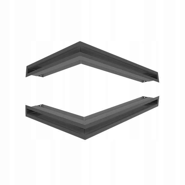 Ventilační Mřížka Krbová Kratki Luft Grafit 6x60x40 Levá Sada 2ks