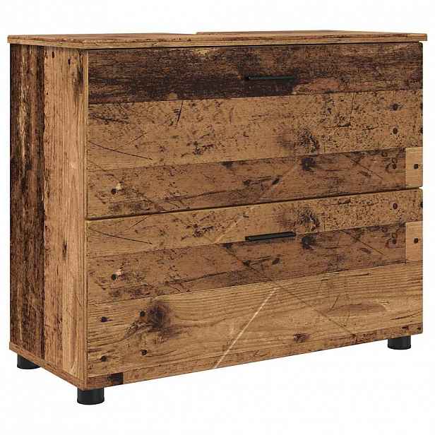 vidaXL Koupelnová skříň Staré dřevo 76,5 x 35 x 64 cm