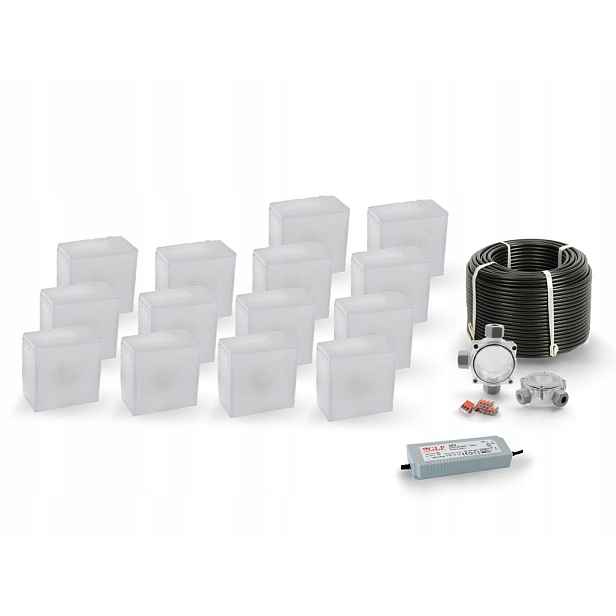 14x Led nájezdové svítidlo 12V IP68 Bz 10x10 cm
