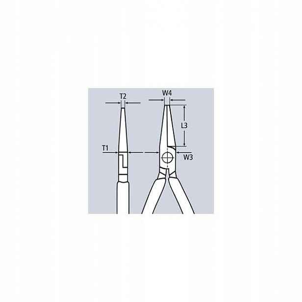 Půlkulaté rádiové štípací kleště 160 mm Knipex 25 05 160 Chromované