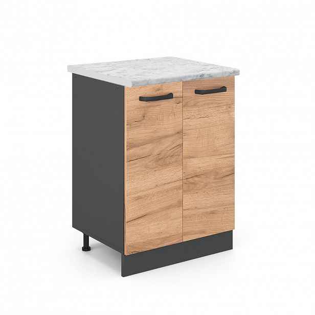 Vicco SPODNÍ SKŘÍŇKA KUCHYŇSKÉ LINKY R-Line Zlatý mocný dub 60 cm PD Mramor