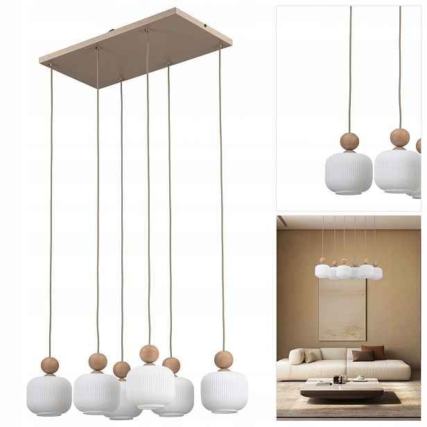 Závěsná lampa Ballo bílý kov, útulný interiér do pracovny Tk Lighting