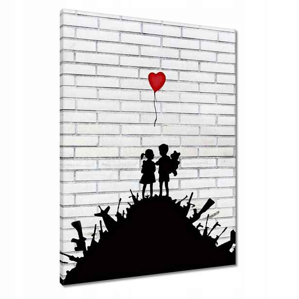 Obrazy 60x80 Banksy Hora zbraní Balón