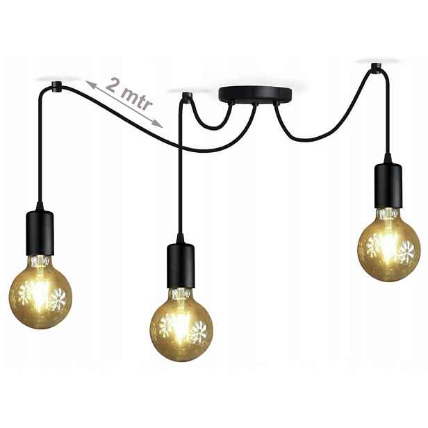 Závěsná stropní lampa Pajak 3 lustr 3xE27 Loft stropní lampy do obývacího pokoje