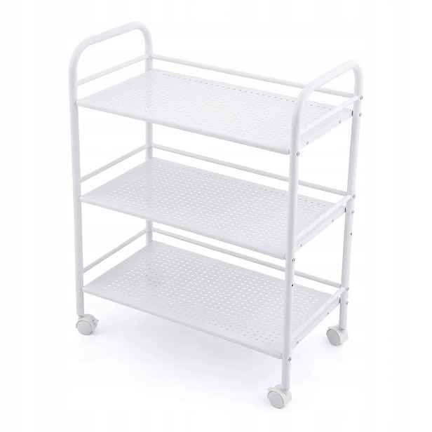 Apt DA679A Kovový vozík na kolečkách, 3 police, nosnost 30 kg, 50 x 32 x 75