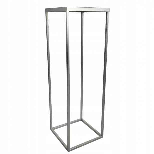 SIMPLE-12 Držák Na Květináč 70 cm kovový, stříbrný, 1-úrovňový