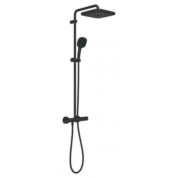 Sprchový systém Grohe Tempesta System Cube s termostatickou baterií černá matná 266892431
