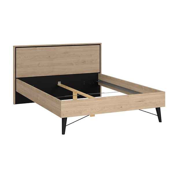 Dvoulůžková postel bez roštu v přírodní barvě 140x200 cm Ry – Tvilum