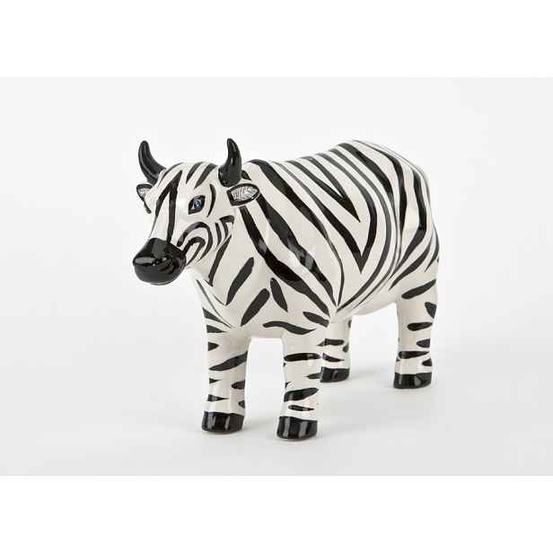 Keramická ozdoba Kráva Zebra