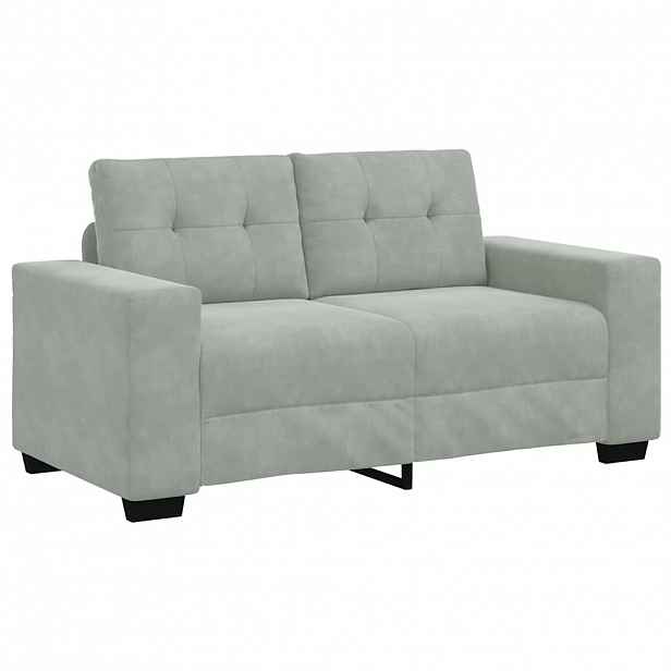 vidaXL Loveseat Sofa světle šedá 160x77x82 cm samet