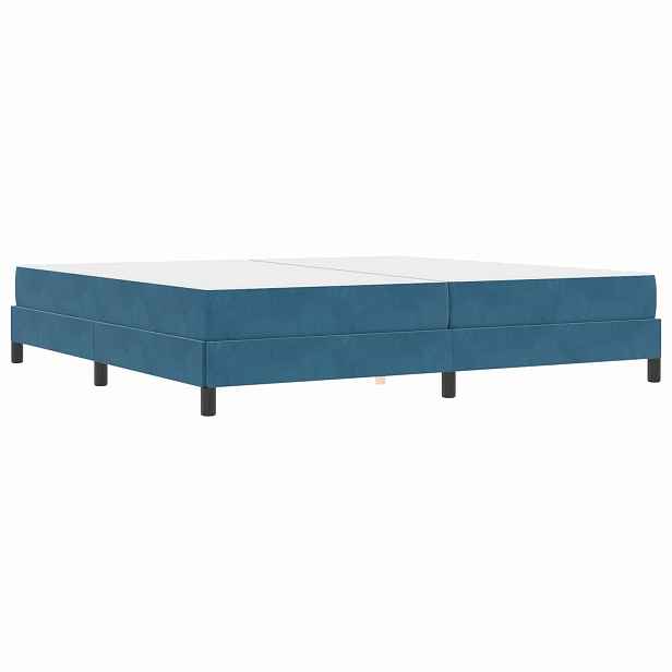 vidaXL Postel s boxspringem s matrací Tmavě modrá 200 x 200 cm textil