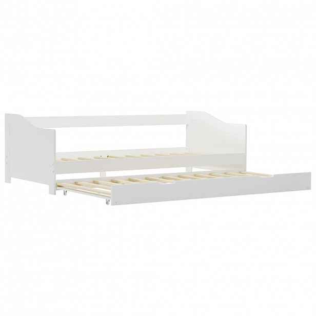 vidaXL Rám vysouvací postele/pohovky bílý borové dřevo 90 x 200 cm