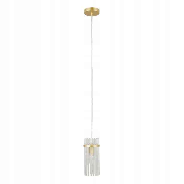 Závěsná lampa Italux Merto zlatá skleněná 1xE14 40W IP20