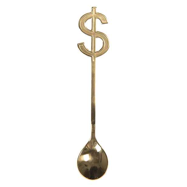 Zlatá lžička Dolar - 3*15 cm Clayre & Eef