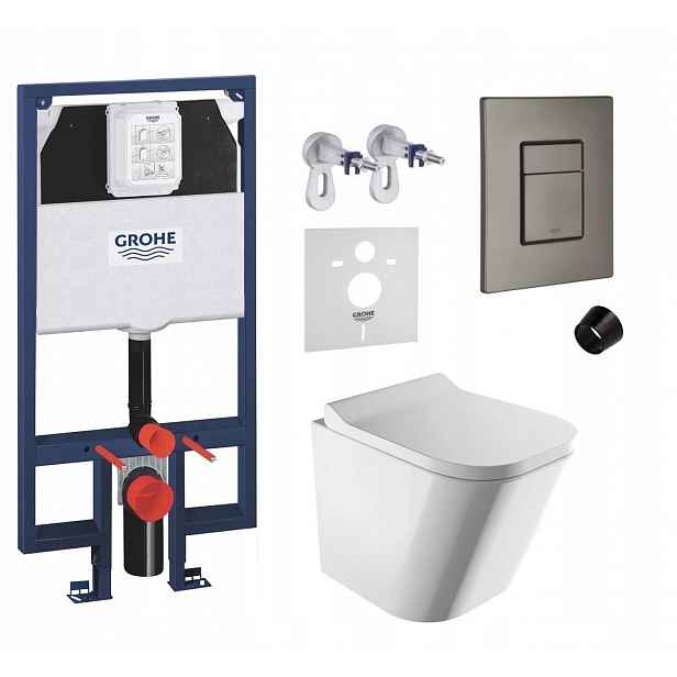 7v1 Podomítkový Wc set s podstavcem Grohe Slim Wc mísa Rim Omnires tlačítko