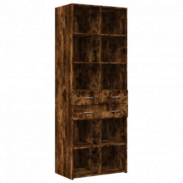 vidaXL Skříň highboard kouřový dub 70 x 42,5 x 185 cm kompozitní dřevo