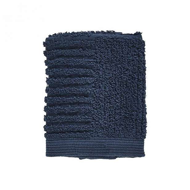 Tmavě modrý ručník ze 100% bavlny na obličej Zone Classic Dark Blue, 30 x 30 cm
