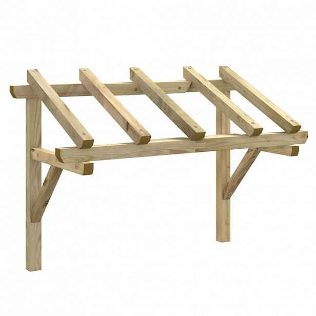 vidaXL Vchodová stříška 150 x 100 x 100 cm masivní borovice