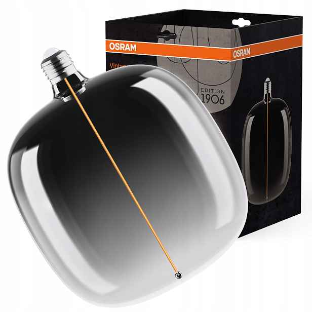 Led žárovka E27 4.8W 10W 100lm 1800K Kouřová Filament Vintage 1906 Osram