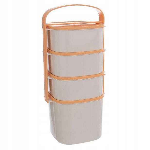 Menážka na oběd plastová 4-úrovňová 2 l, 3x1,15 l