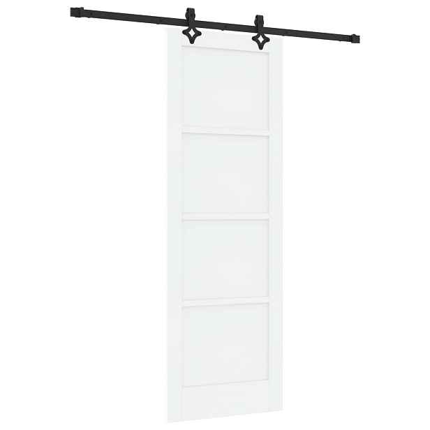 vidaXL Posuvné dveře 73,5 x 211 cm Kompozitní dřevo Bílá a černá