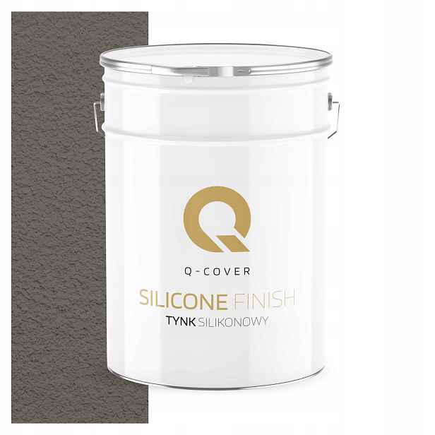 Silikonová Fasádní Omítka Šedá Tmavě Teplá 15 Kg Granulace 3.0 mm F296