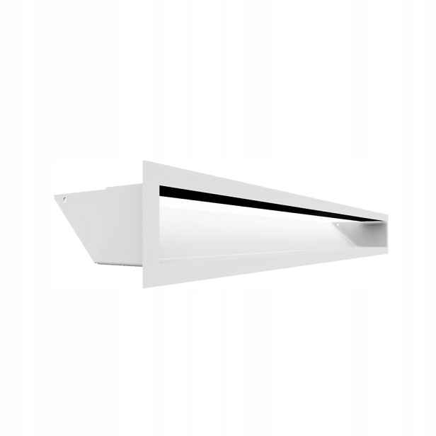 Ventilační Mřížka Krbová Kratki Luft Slim 9x80 Bílá Slim Ozdobná