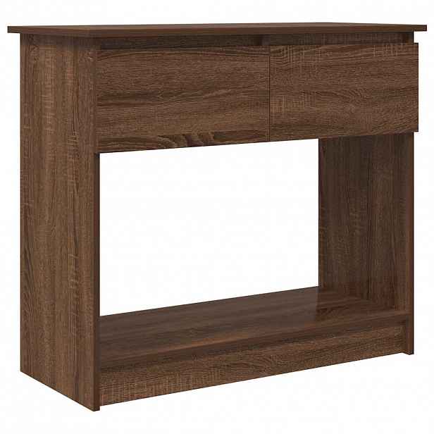 vidaXL Konzolový stolek se zásuvkami Dub hnědý 85,5x38,5x74,5 cm