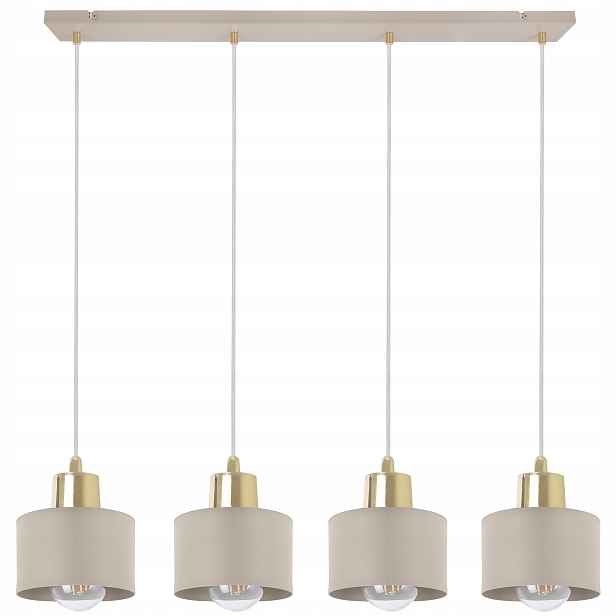 Závěsná Stropní Lampa Lustr Panta Béžová, Zlatý Loft Do Kuchyně Jídelny